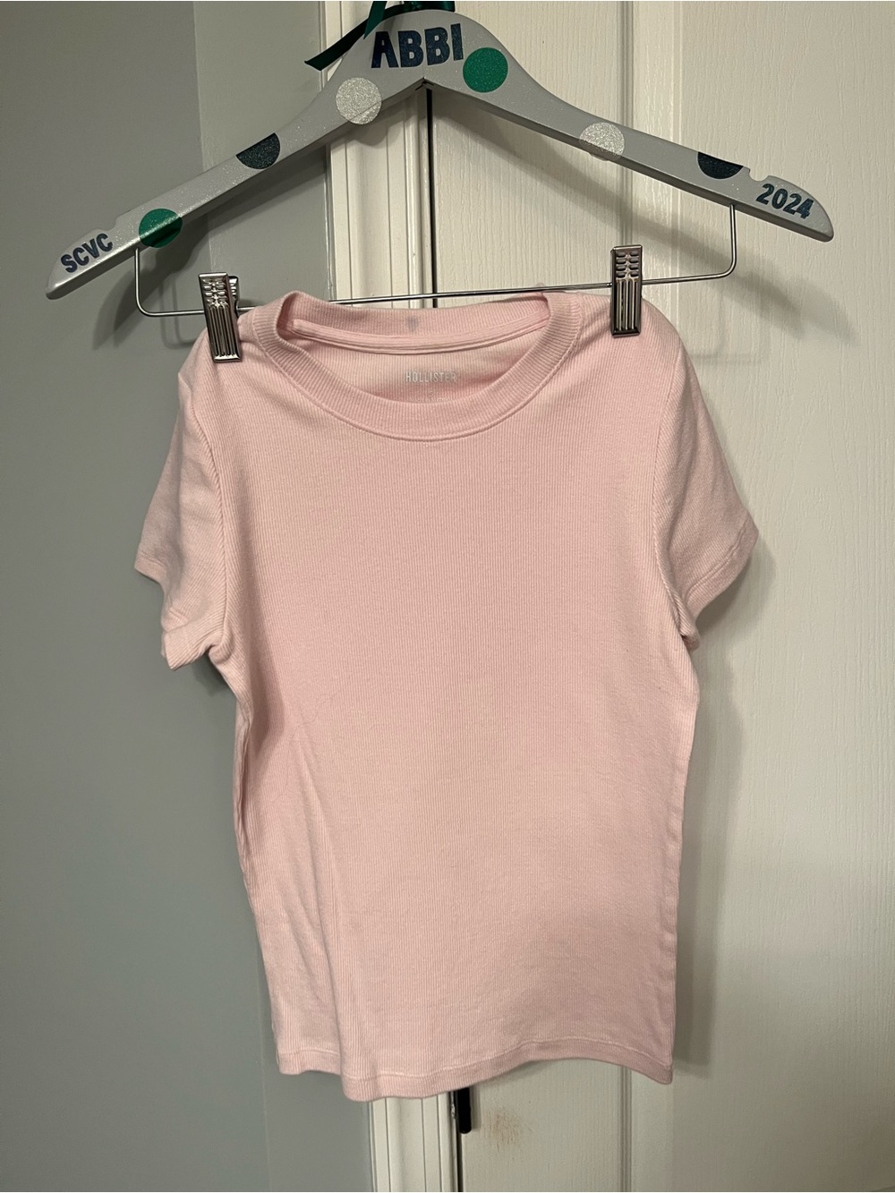 Hollister Light Pink Short-Sleeve Crewneck Tee